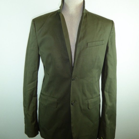 Propr khaki olive green cotton blazer 40